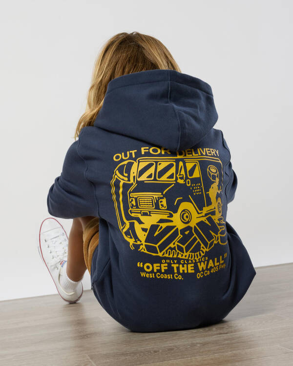Vans Boys' Next Stop Loose Pullover Parisian Night Hoodie for Mens