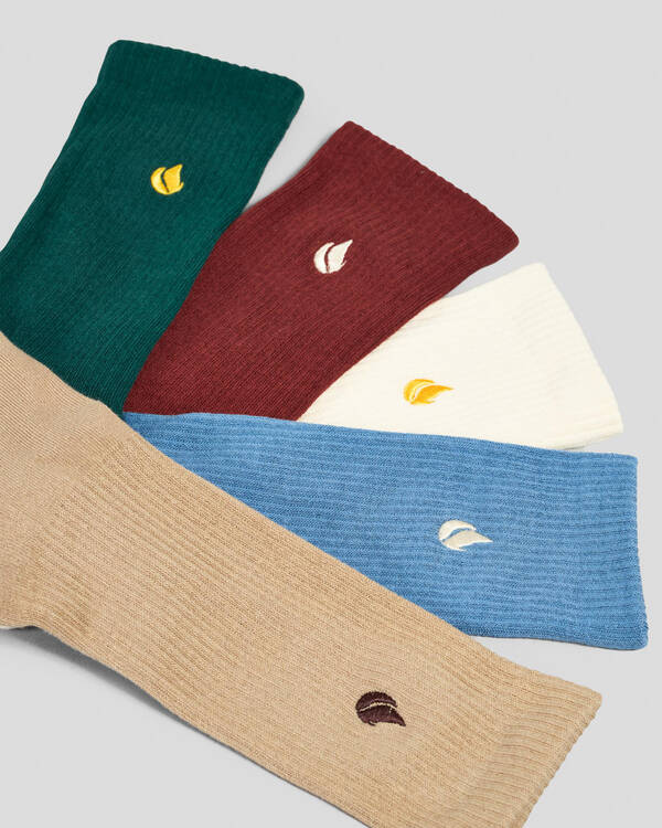 FOOT-IES Blaze Crew Sneaker Socks 5 Pack for Mens