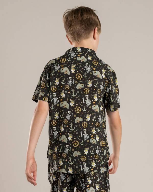 The Mad Hueys Boys' Croc Captain Short Sleeve Shirt for Mens
