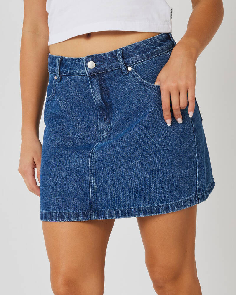 Afends Georgia Hemp Denim Skirt for Womens