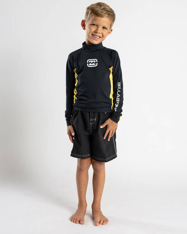 Billabong Groms' Jimmy Contrast Long Sleeve Rash Vest for Mens