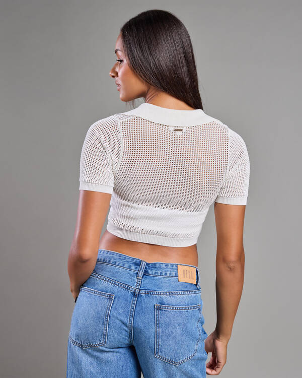 Mooloola Ibiza Short Sleeve Cropped Shirt for Womens