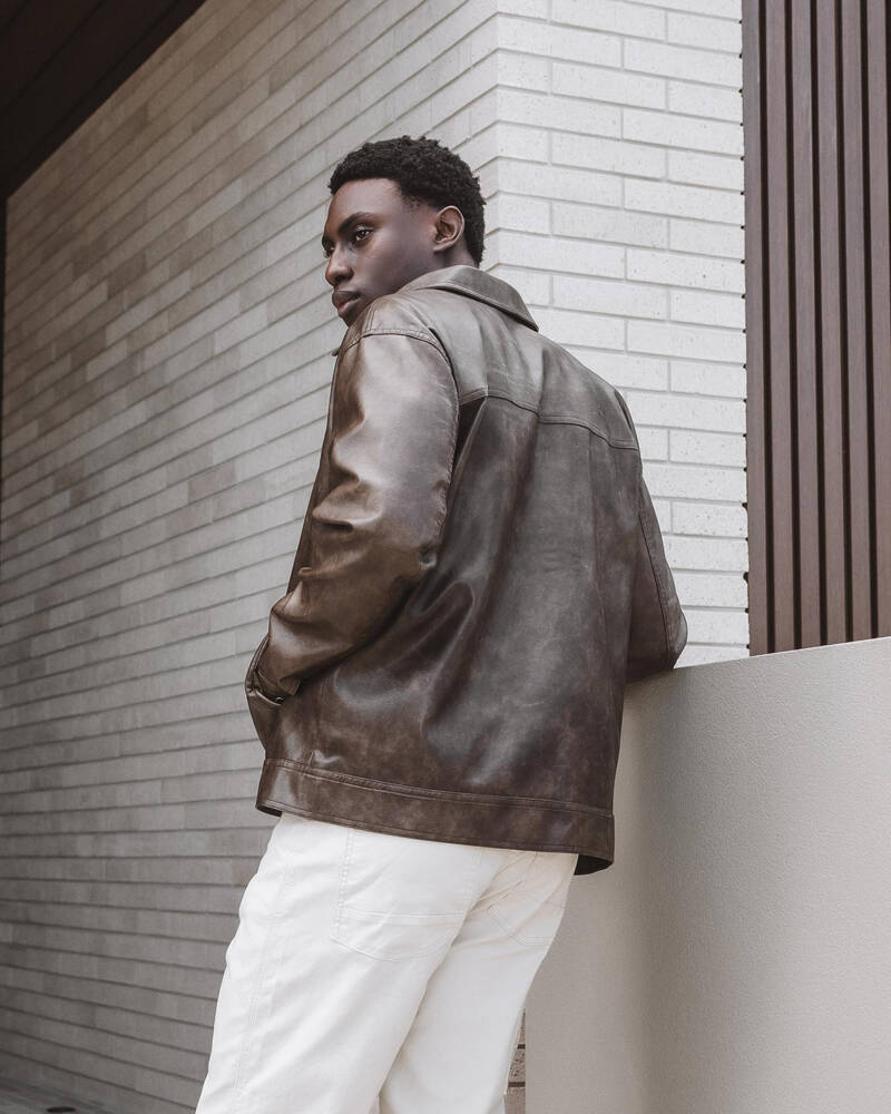 Lucid Regalia Faux Leather Jacket for Mens