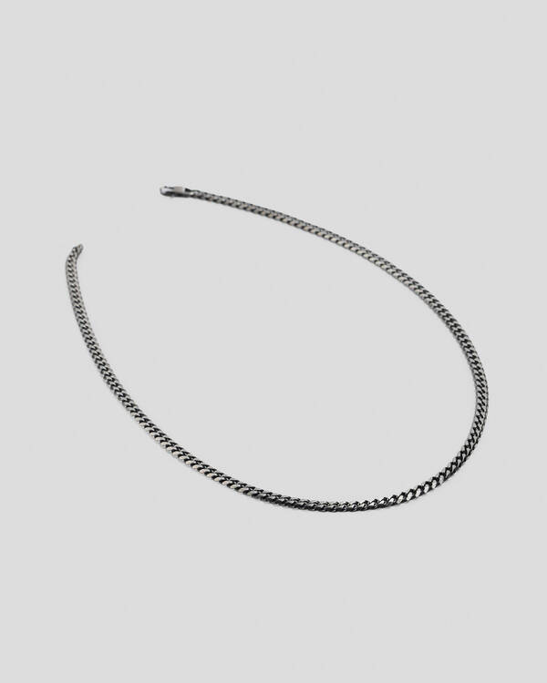 REPUBLIK Small Gun Metal Chain Necklace for Mens
