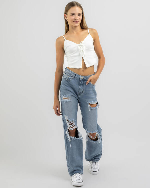 DESU Girls' Parker Wide Leg Jeans for Womens