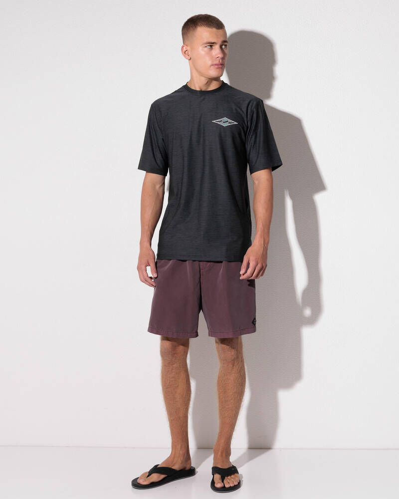 Billabong Diamond Shoreline Short Sleeve Rash Vest for Mens
