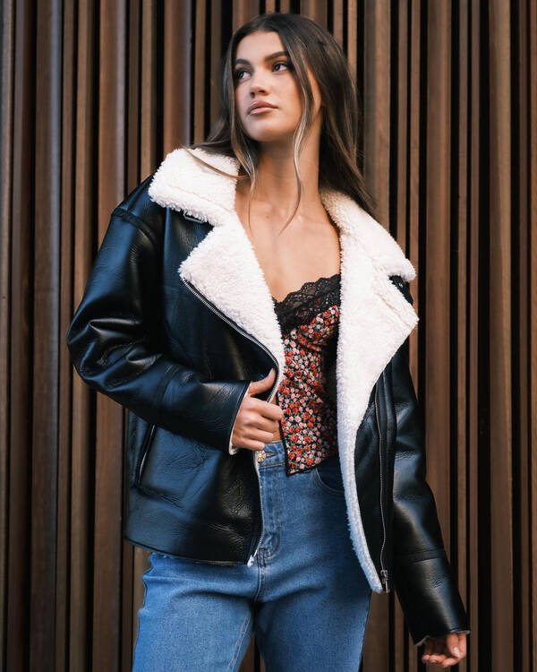 Ava And Ever Sonny Faux Leather Jacket for Womens