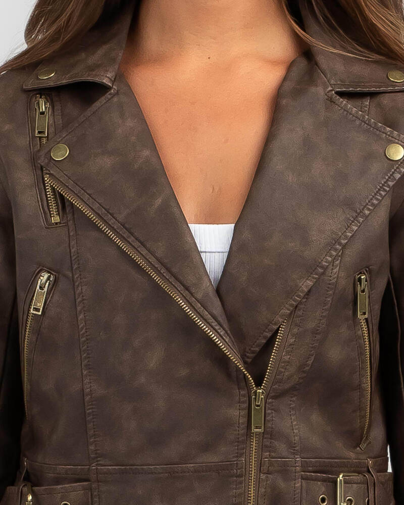 Ava And Ever Davidson Faux Leather Jacket for Womens