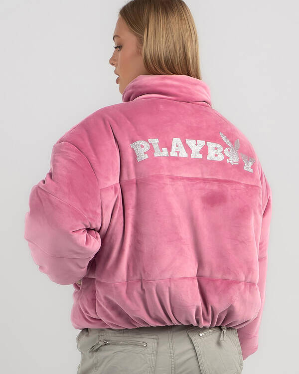 Playboy Bunny O Diamante Puffer Jacket for Womens