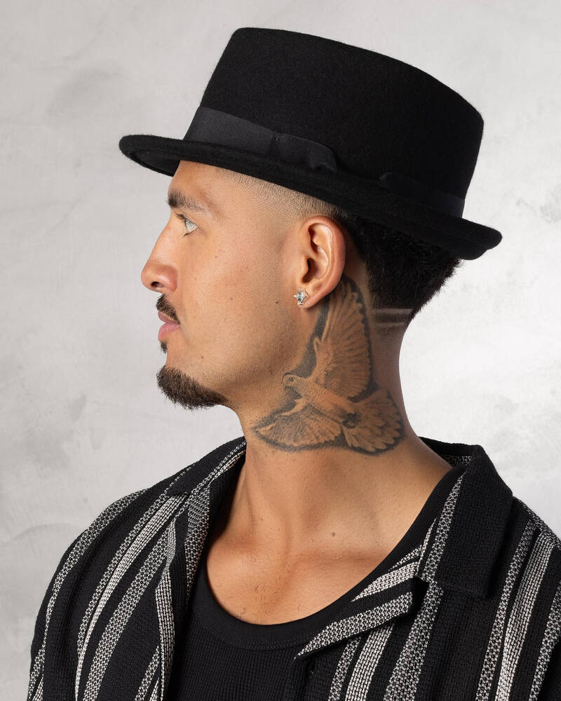 Miscellaneous Fring Felt Fedora for Mens