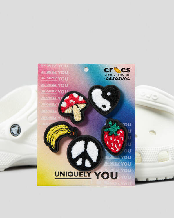 Crocs Peace & Love Tufted Patch Jibbitz 5 Pack for Unisex