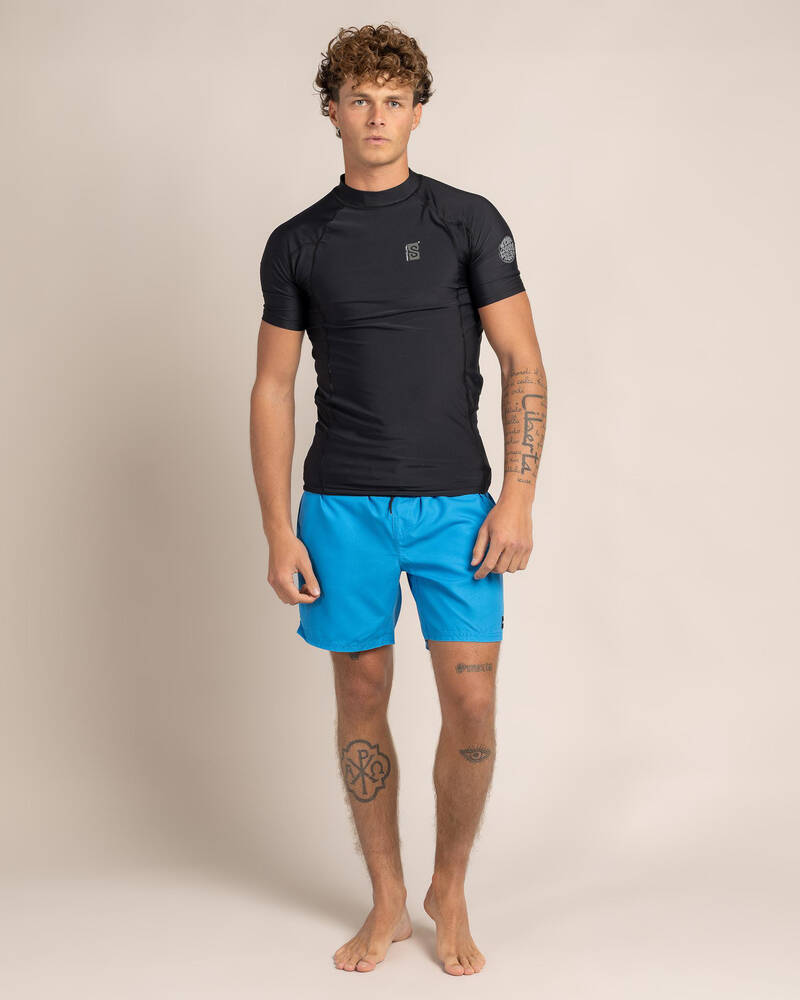 Rip Curl Search Performance Short Sleeve Rash Vest for Mens
