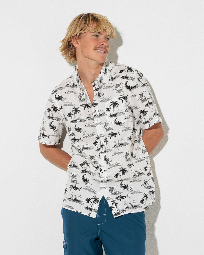 Salty Life Sea Foam Short Sleeve Shirt for Mens