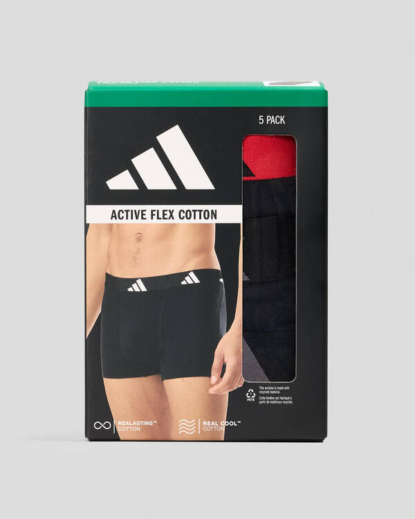 adidas Active Flex Cotton Trunk 5 Pack for Mens