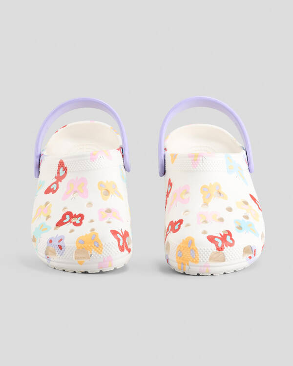 Crocs Kids' Classic Butterfly Graphic Clogs for Unisex
