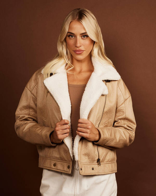 Ava And Ever Frenchy Faux Leather Jacket for Womens