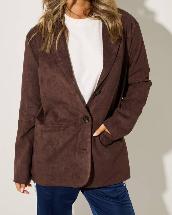 Ava And Ever Ziggy Faux Suede Blazer for Womens