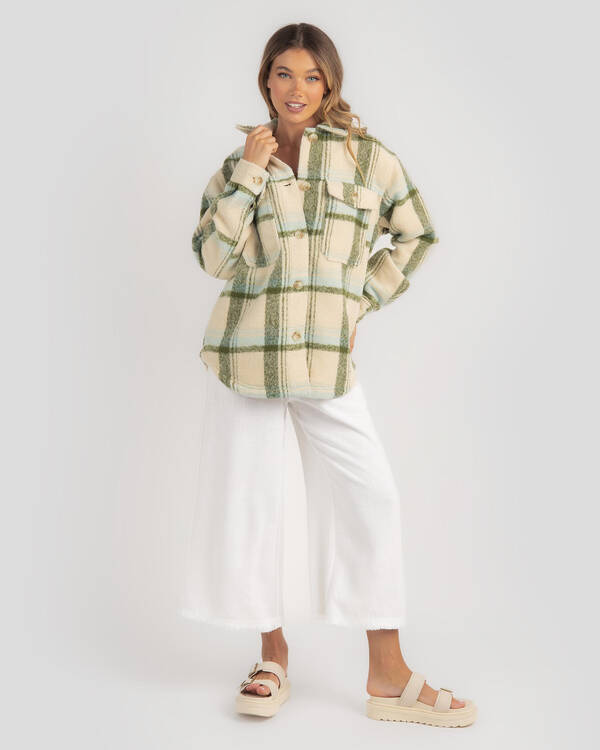 RVCA Valley Plaid Shacket for Womens