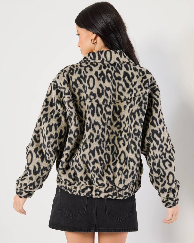 Ava And Ever Costa Leopard Jacket for Womens