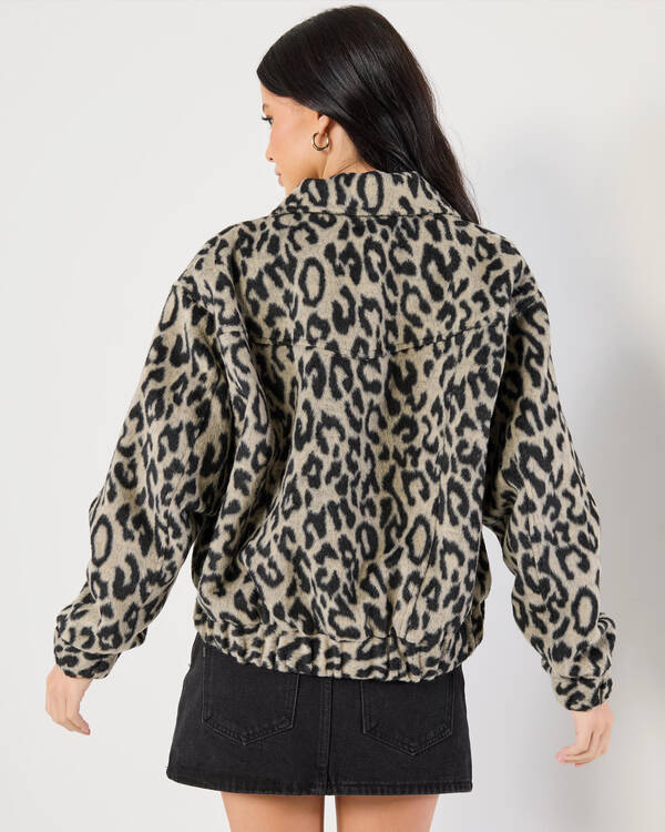 Ava And Ever Costa Leopard Jacket for Womens
