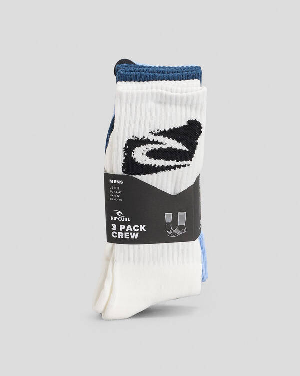 Rip Curl Retro Crew Socks 3 Pack for Mens