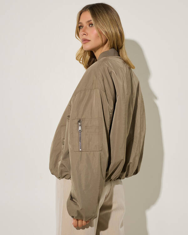 Pink Diamond Baseline Puffer Jacket for Womens