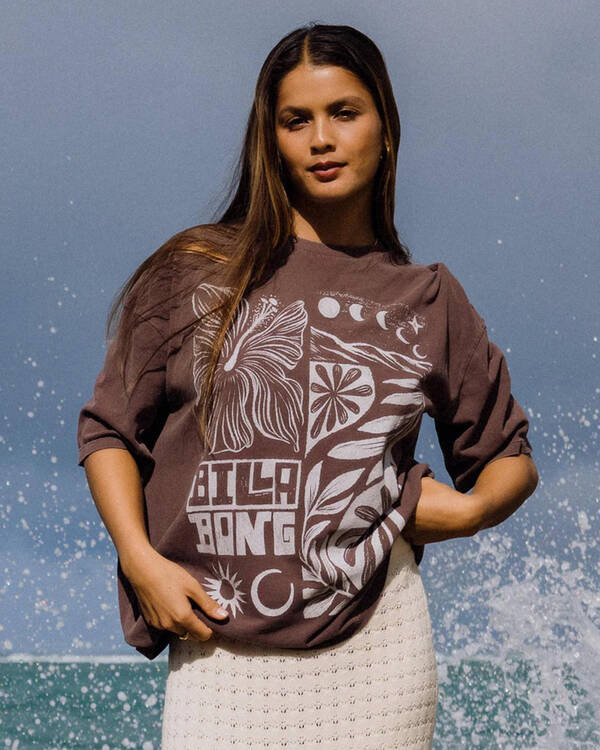 Billabong Winter Nights Oversized Fit T-Shirt for Womens