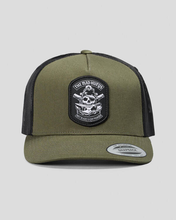 The Mad Hueys Hueys Pirate Twill Trucker Cap for Mens