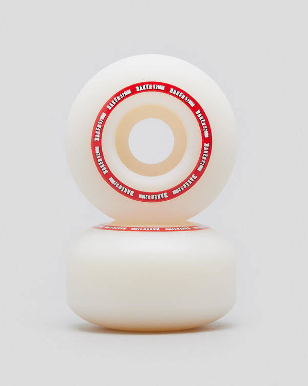 Baker Skateboards Red Stripe 52mm Wheels for Mens