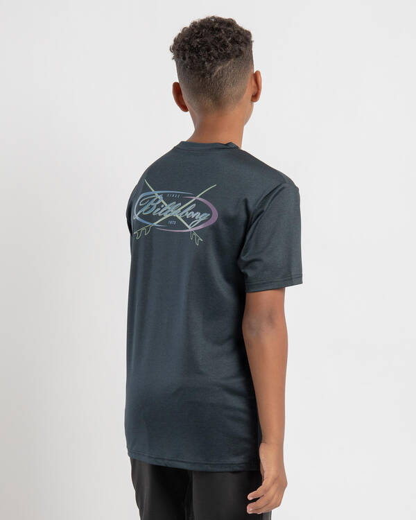 Billabong Boys' Cross Boards Short Sleeve Rash Vest for Mens