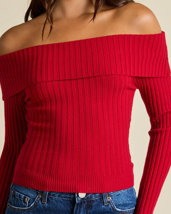 Ava And Ever Ari Off Shoulder Knit Top for Womens