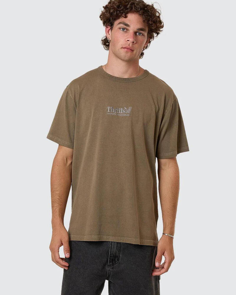 Thrills Workwear Embro Merch Fit T-Shirt for Mens