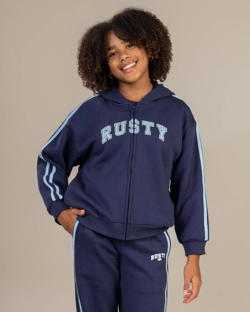 Rusty Girls' Team Varsity Zip Through Hoodie for Womens