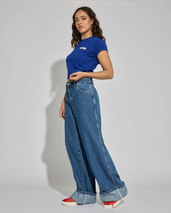 Worship Supplies Mammoth Turn Up Jeans for Womens