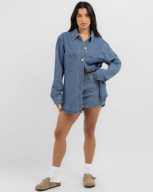 Country Denim Georgie Shacket for Womens