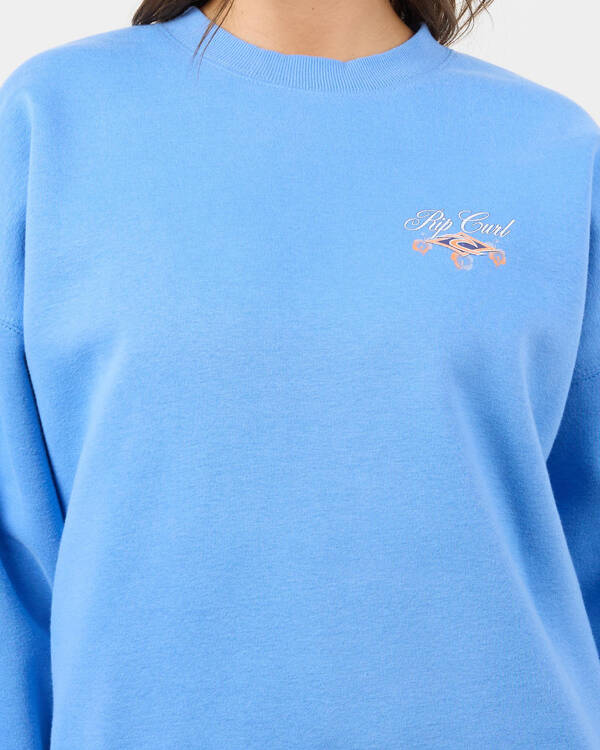 Rip Curl Hibiscus Diamond Heritage Crewneck Sweatshirt for Womens