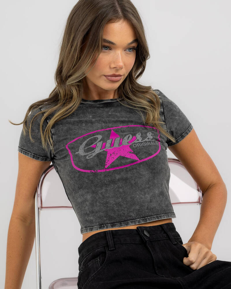 GUESS Vintage Star Baby Tee for Womens