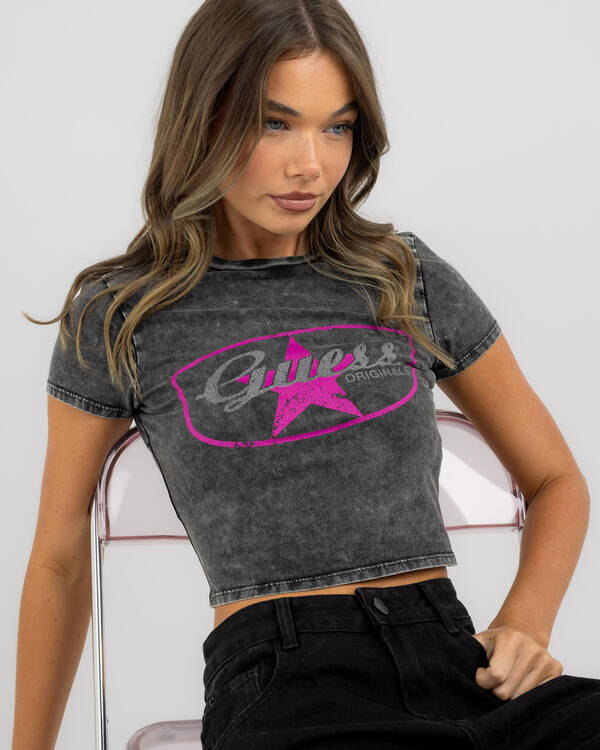 GUESS Vintage Star Baby Tee for Womens