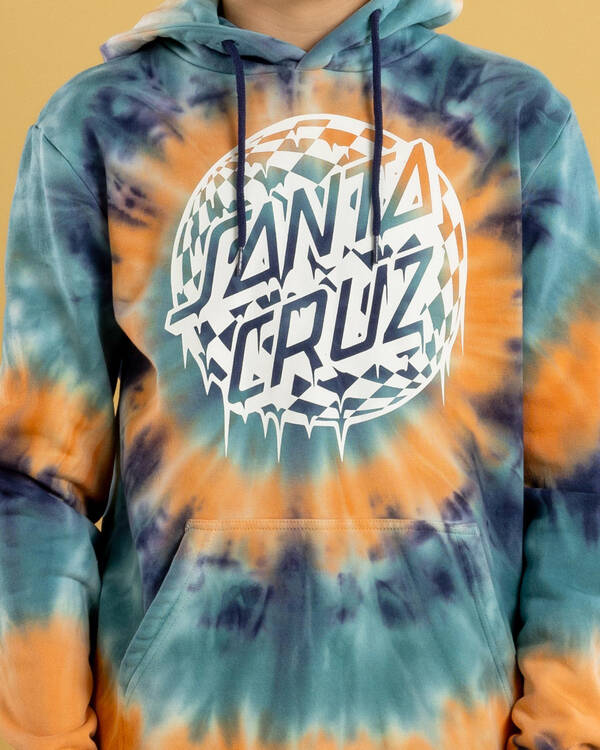 Santa Cruz Boys' Check Waste Dot Mono Front Hoodie for Mens