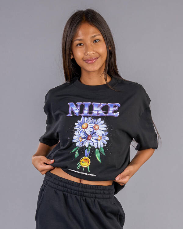Girls' Flowers Oversized T-Shirt