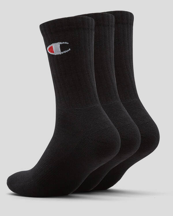 Champion Sport C Logo Crew Socks 3 Pack for Mens