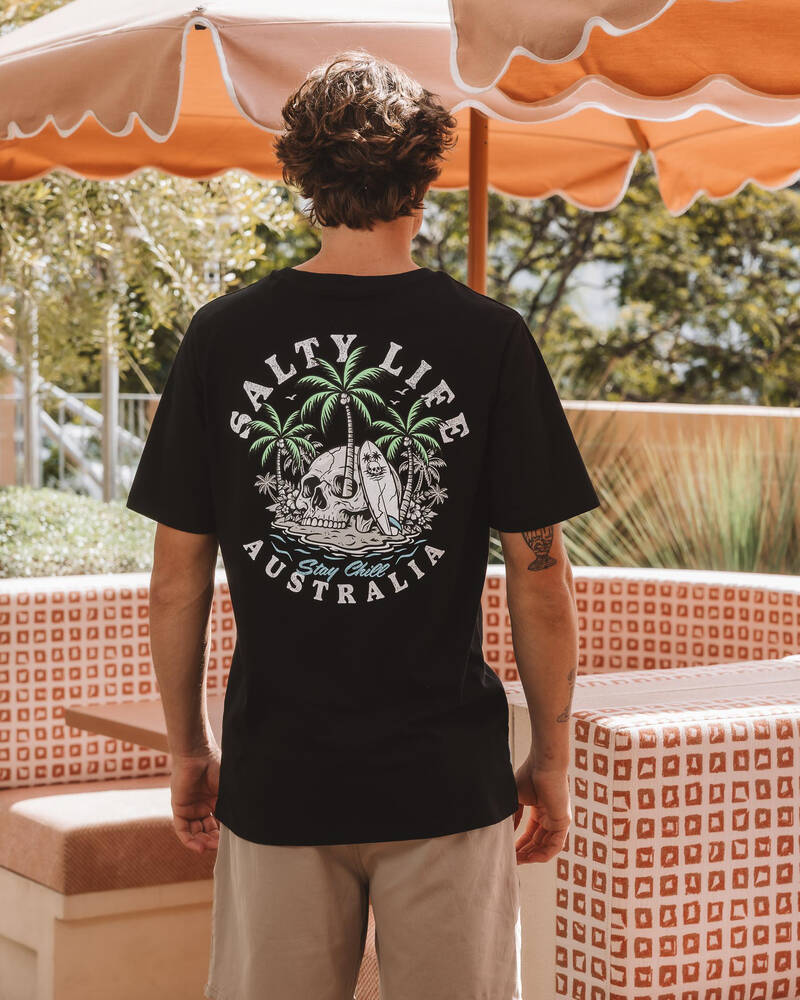 Salty Life Skull Cove T-Shirt for Mens
