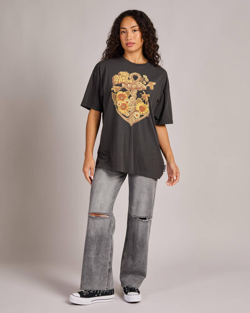 The Mad Hueys Sunflower Anchor T-Shirt for Womens