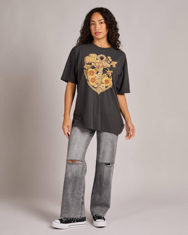 The Mad Hueys Sunflower Anchor T-Shirt for Womens