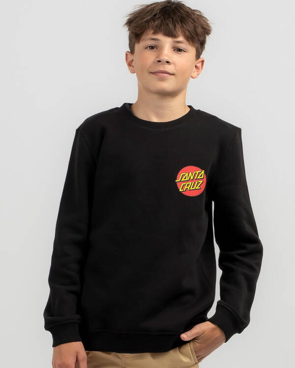 Santa Cruz Boys' Classic Dot Chest Crew Neck Sweatshirt for Mens