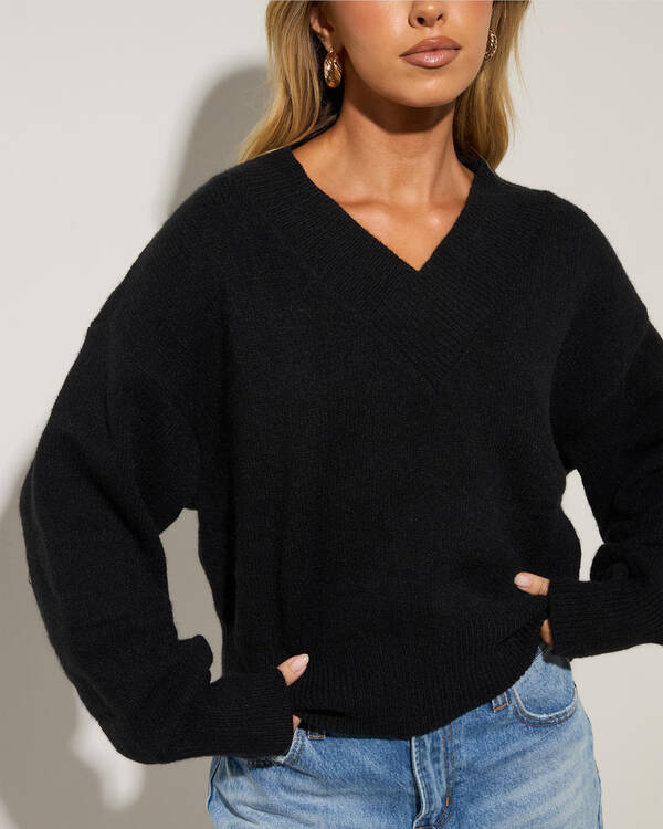 Mooloola Revival V Neck Knit Jumper for Womens
