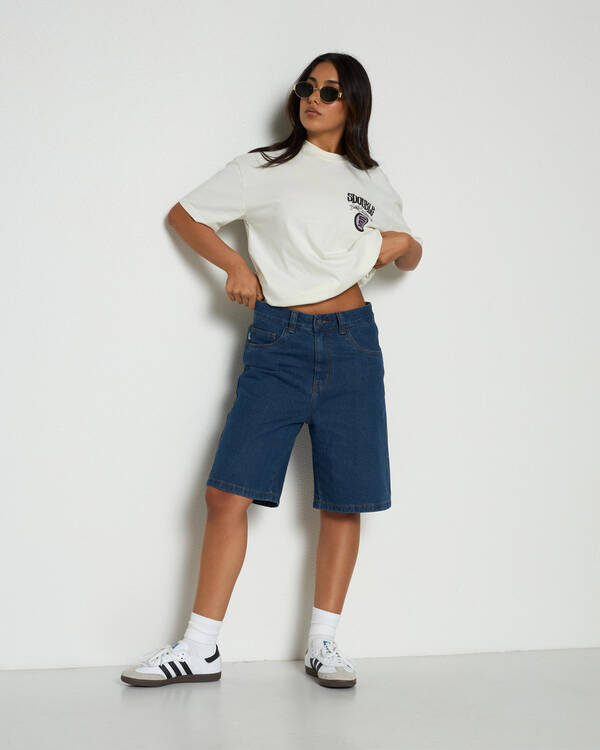 S-Double Womens Denim Standard Shorts for Womens