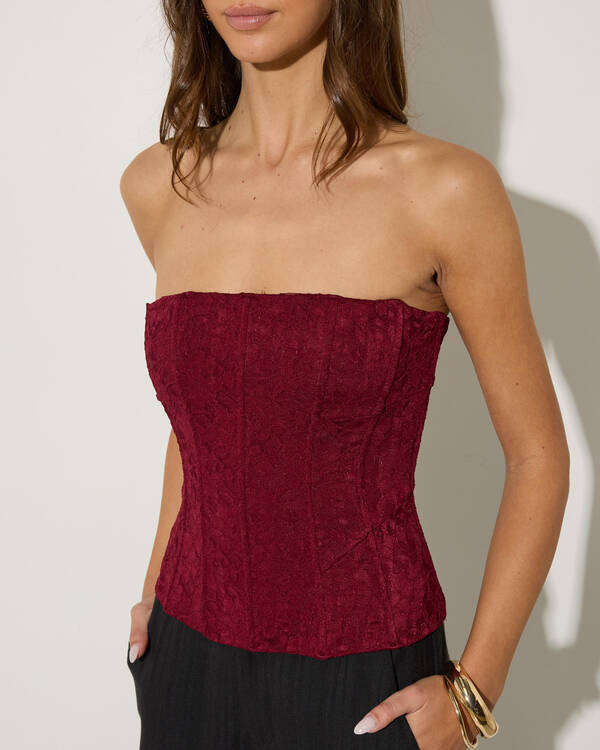 Ava And Ever Meli Lace Corset Top for Womens