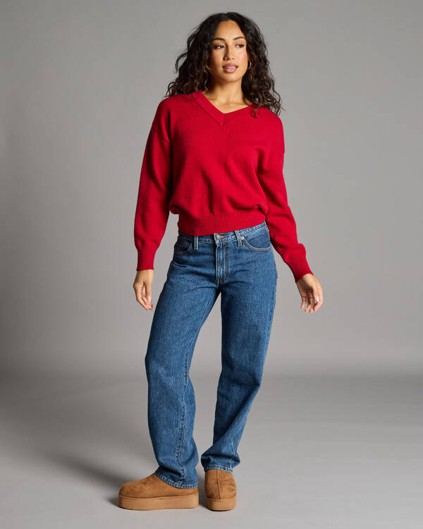 Ava And Ever Hopkins V Neck Knit Jumper for Womens