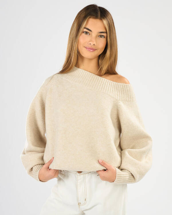 Girls Megi Off Shoulder Knit Jumper